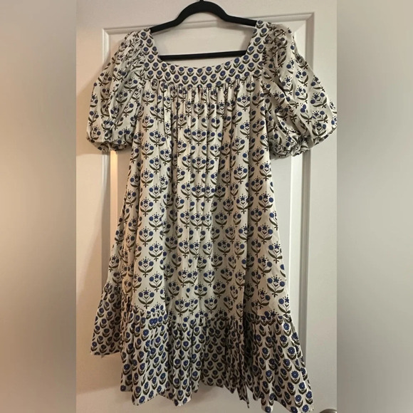 NWT Misa Georgia Dress Pura Vida Flora Mix Blue Floral - Picture 4 of 8